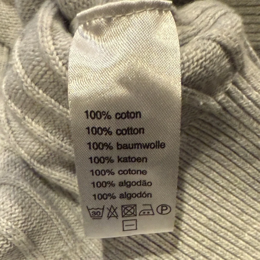 Lacoste Women's Gray Botton Down Ribbed Preppy Golf Office Cardigan Sweater